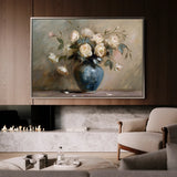 Floral 099 Canvas Art 18" x 24" / 45 x 60 cm / Black