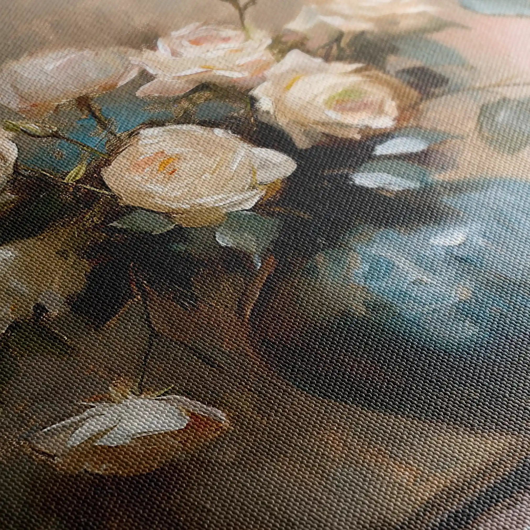 Floral 099 Canvas Art 18" x 24" / 45 x 60 cm / Black