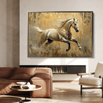 Horses 099 Canvas Art 18" x 24" / 45 x 60 cm / Black
