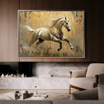 Horses 099 Canvas Art 18" x 24" / 45 x 60 cm / Black