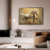 Horses 099 Canvas Art 18" x 24" / 45 x 60 cm / Black