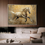 Horses 099 Canvas Art 60 x 40 cm / Black