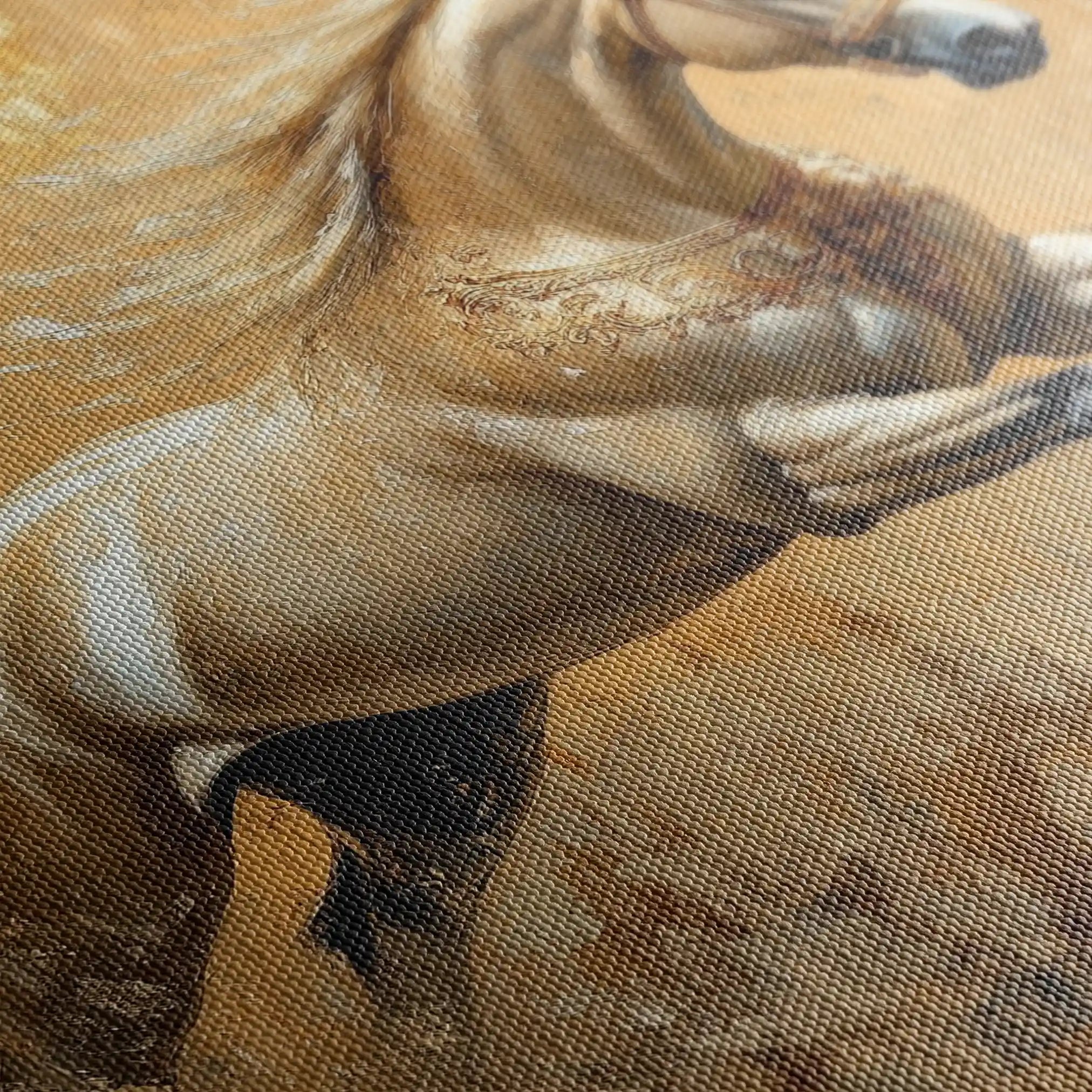 Horses 099 Canvas Art 60 x 40 cm / Black