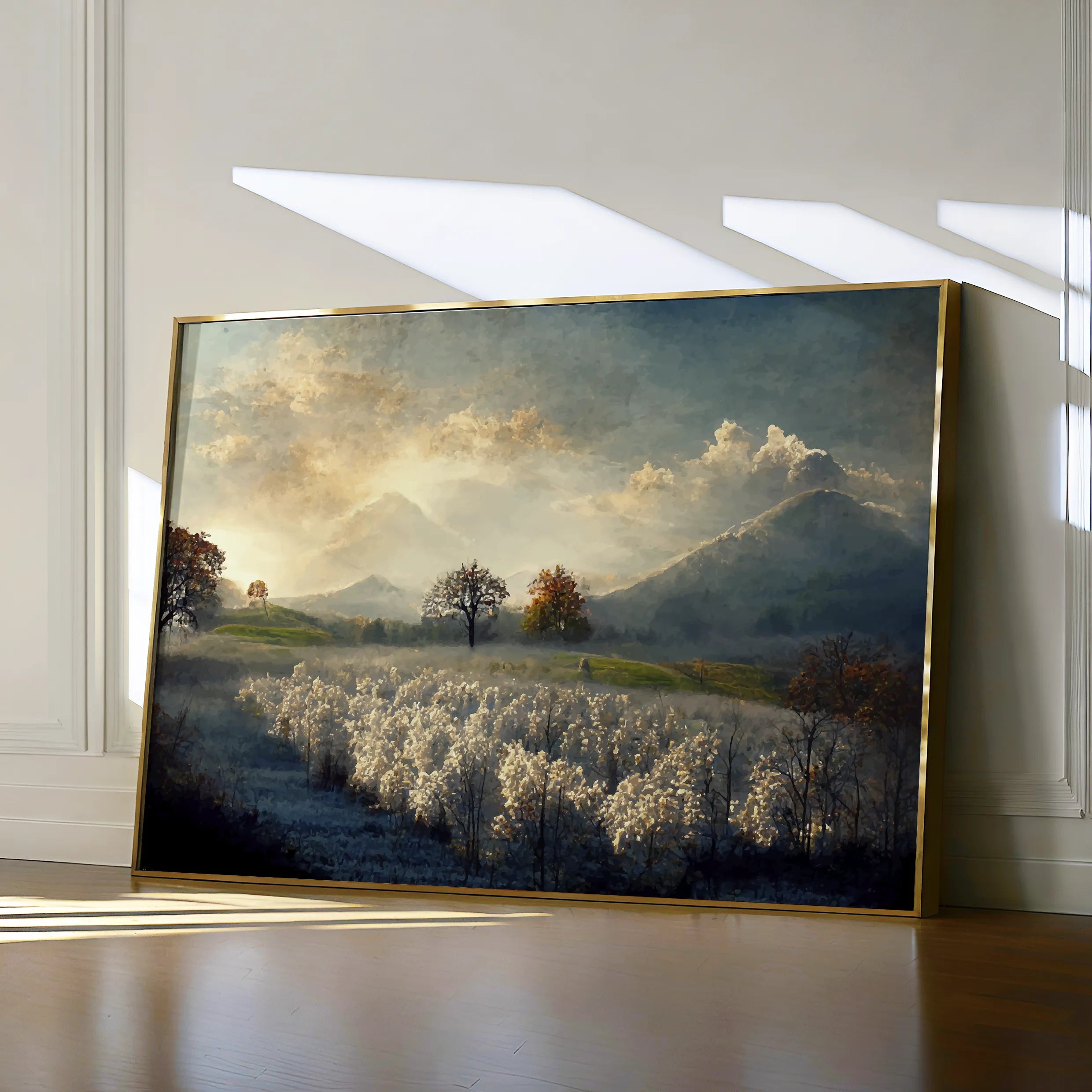 Landscape 099 Canvas Art 18" x 24" / 45 x 60 cm / Black
