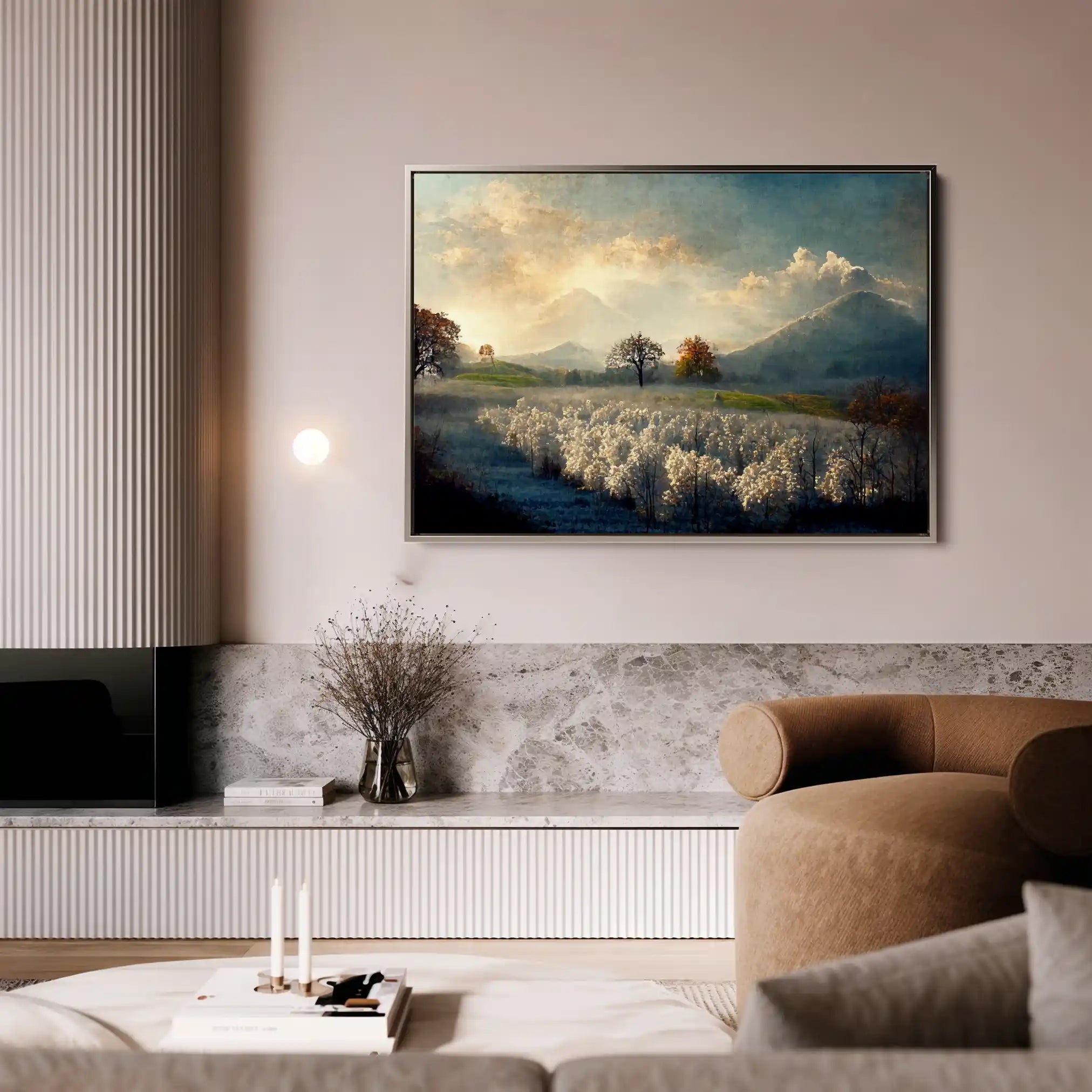 Landscape 099 Canvas Art 60 x 40 cm / Black