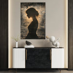 Portrait 099 Canvas Art 18" x 24" / 45 x 60 cm / Black