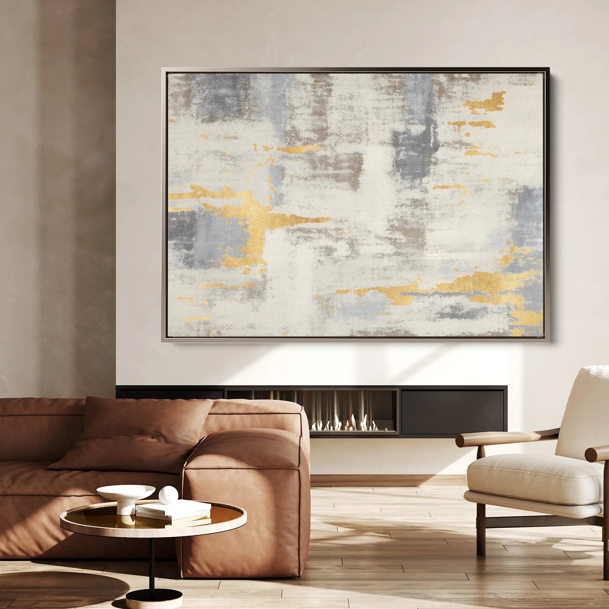 Abstract 100 Canvas Art 18" x 24" / 45 x 60 cm / Black
