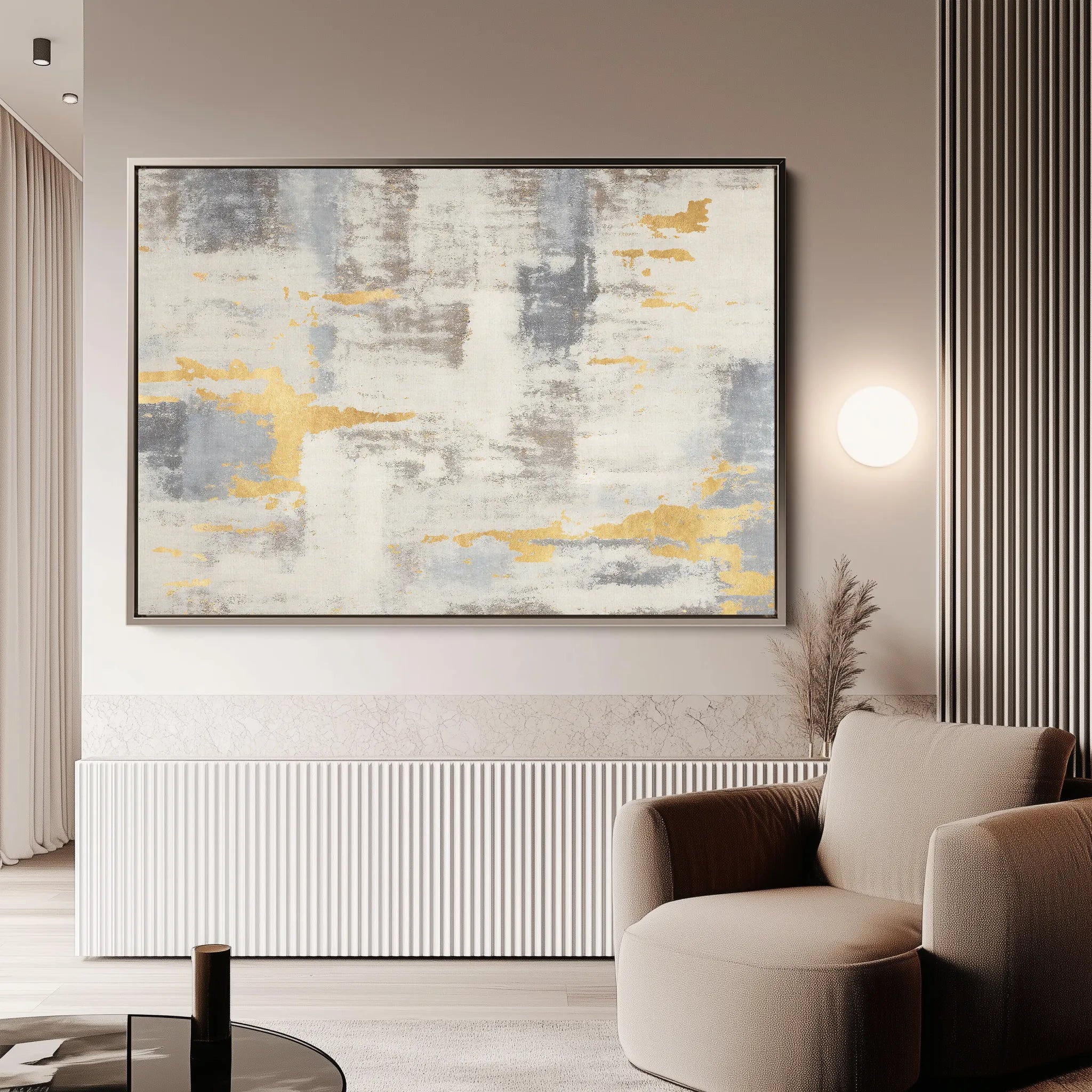 Abstract 100 Canvas Art 18" x 24" / 45 x 60 cm / Black