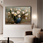 Floral 100 Canvas Art 18" x 24" / 45 x 60 cm / Black