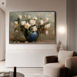 Floral 100 Canvas Art 18" x 24" / 45 x 60 cm / Black