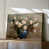 Floral 100 Canvas Art 18" x 24" / 45 x 60 cm / Black