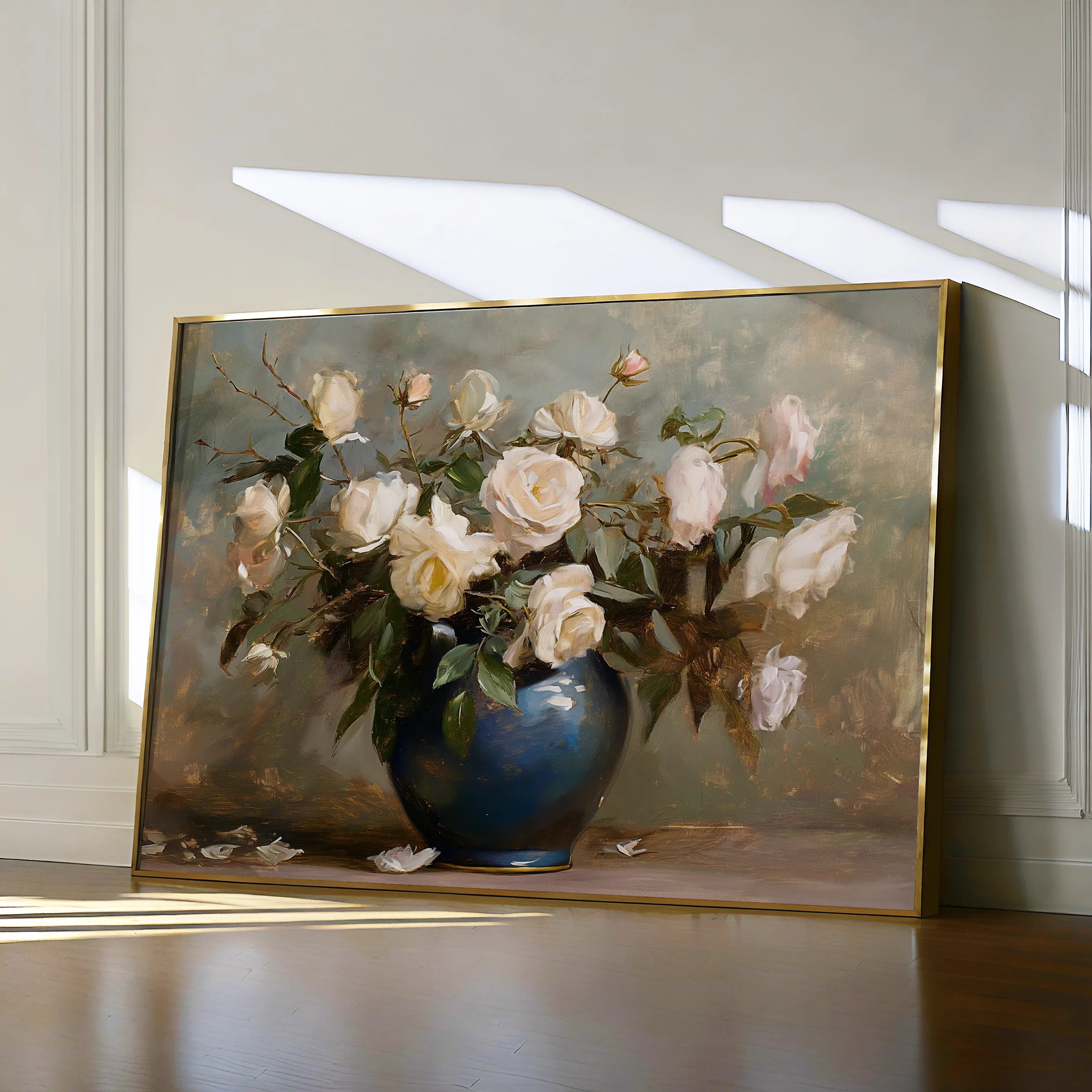 Floral 100 Canvas Art 18" x 24" / 45 x 60 cm / Black