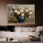 Floral 100 Canvas Art 18" x 24" / 45 x 60 cm / Black