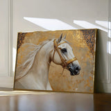 Horses 100 Canvas Art 18" x 24" / 45 x 60 cm / Black