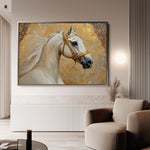 Horses 100 Canvas Art 18" x 24" / 45 x 60 cm / Black
