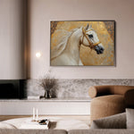 Horses 100 Canvas Art 18" x 24" / 45 x 60 cm / Black