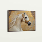Horses 100 Canvas Art 18" x 24" / 45 x 60 cm / Black