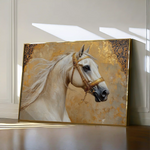 Horses 100 Canvas Art 60 x 40 cm / Black