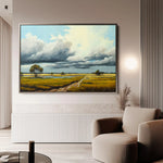 Landscape 100 Canvas Art 60 x 40 cm / Black