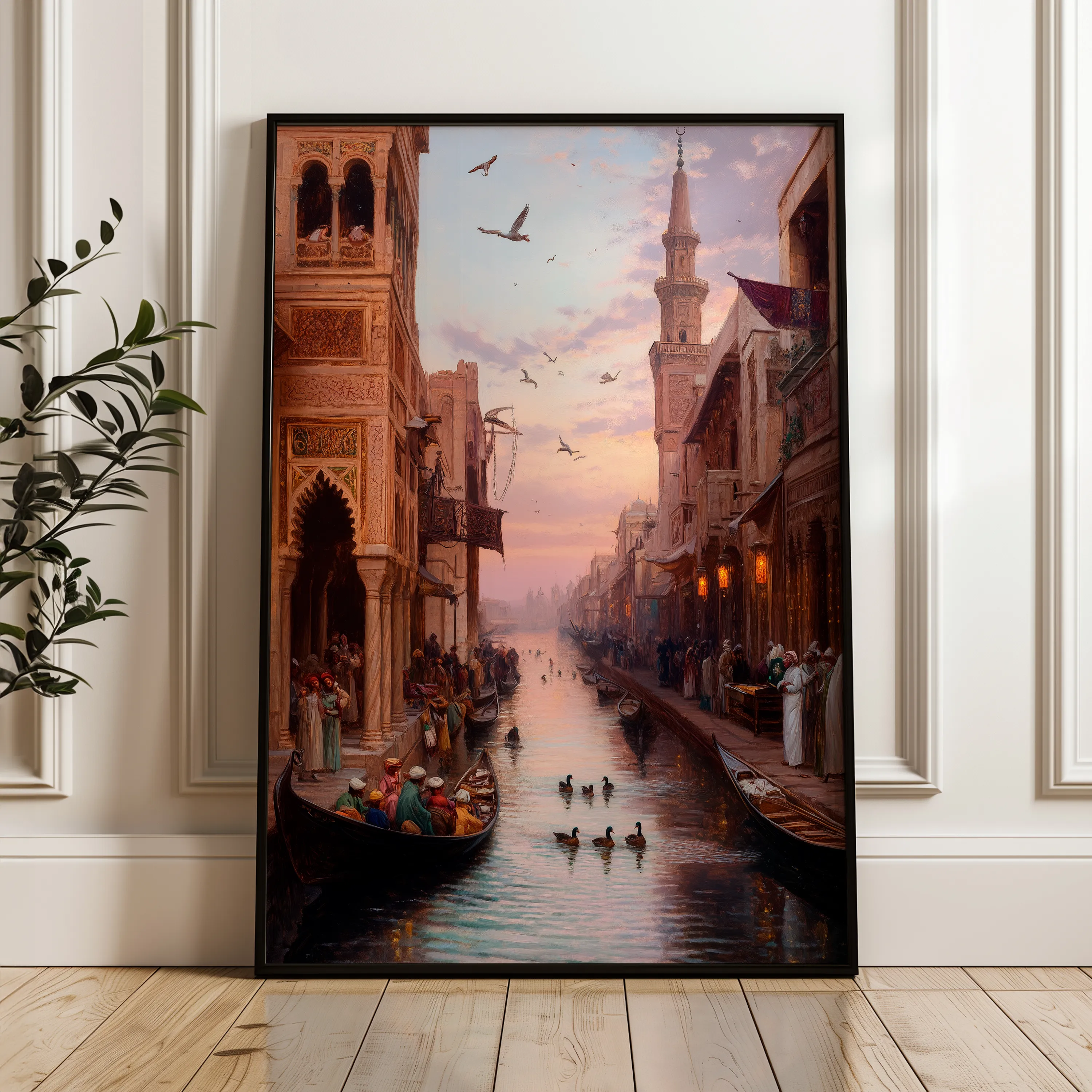 Orientalist 100 Canvas Art 18" x 24" / 45 x 60 cm / Black