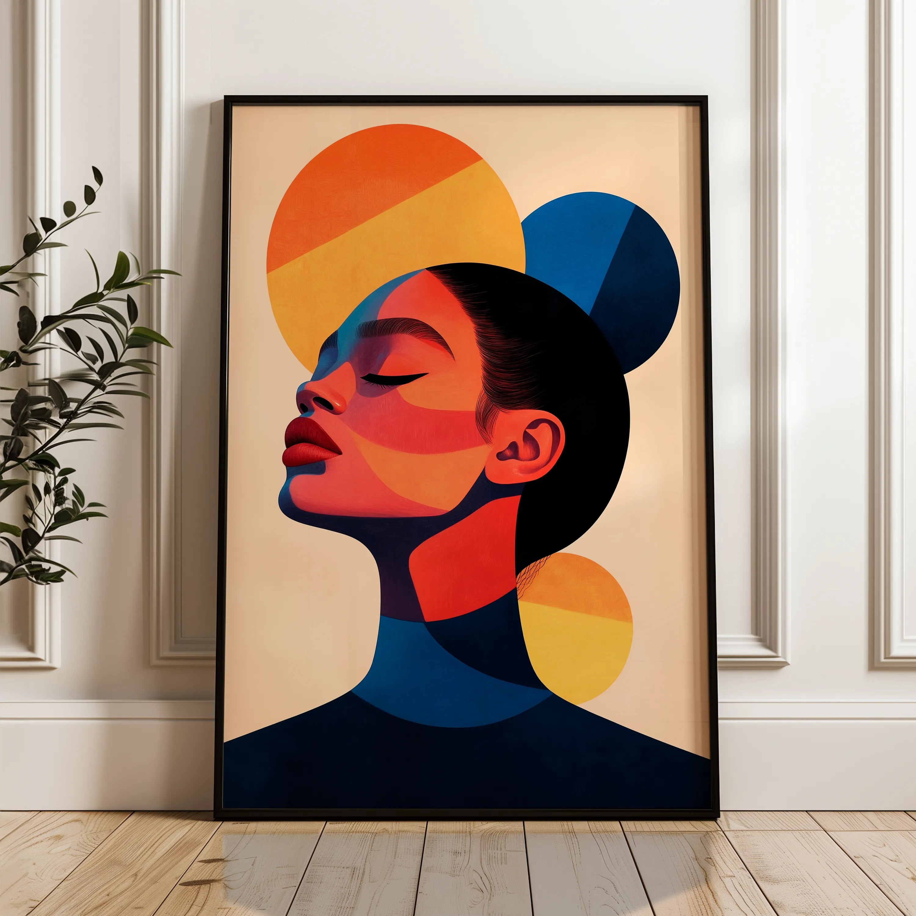 Portrait 100 Canvas Art 18" x 24" / 45 x 60 cm / Black