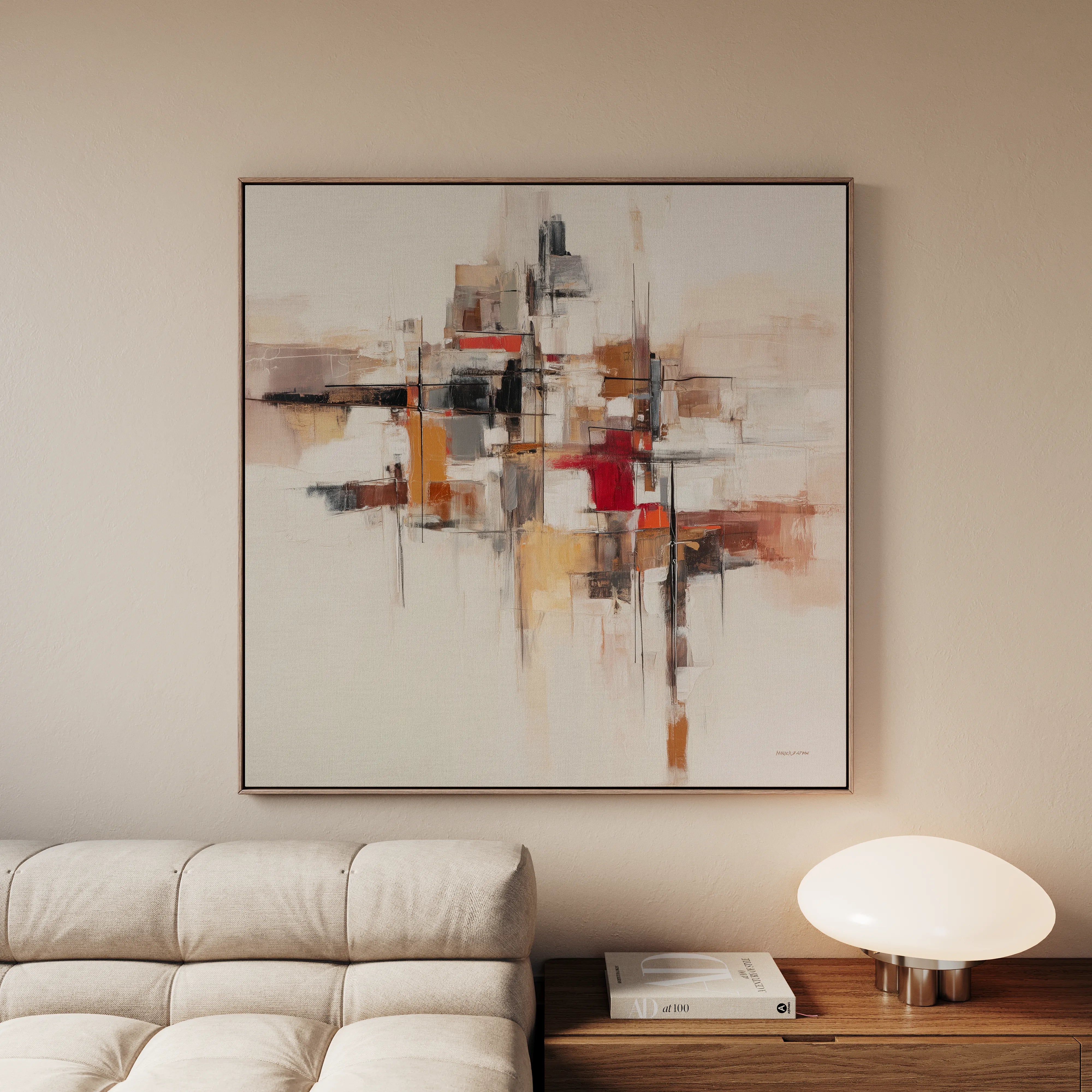 Abstract 1000 Canvas Art 16" x 16" / 40 x 40 cm / Black