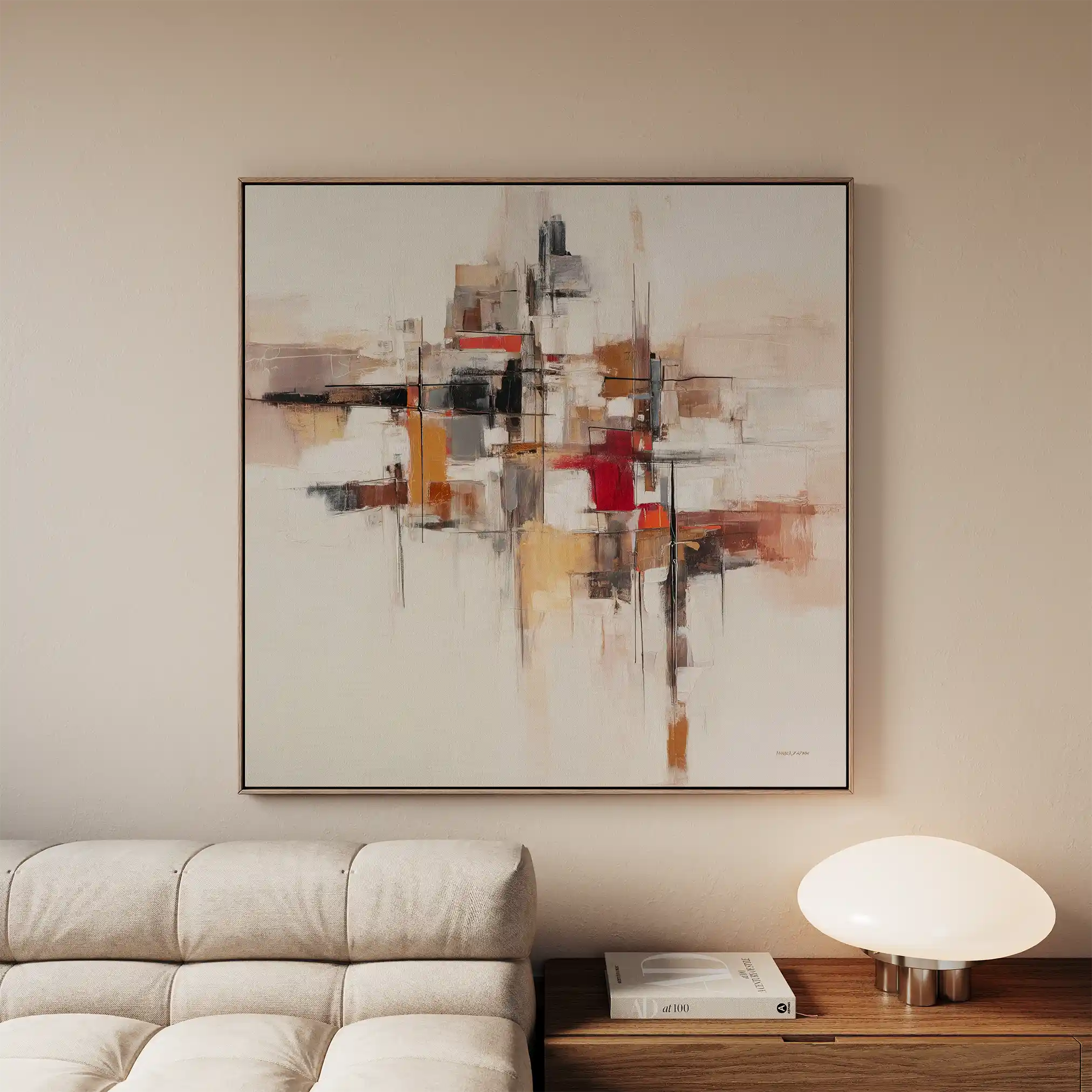Abstract 1000 Canvas Art 16" x 16" / 40 x 40 cm / Black