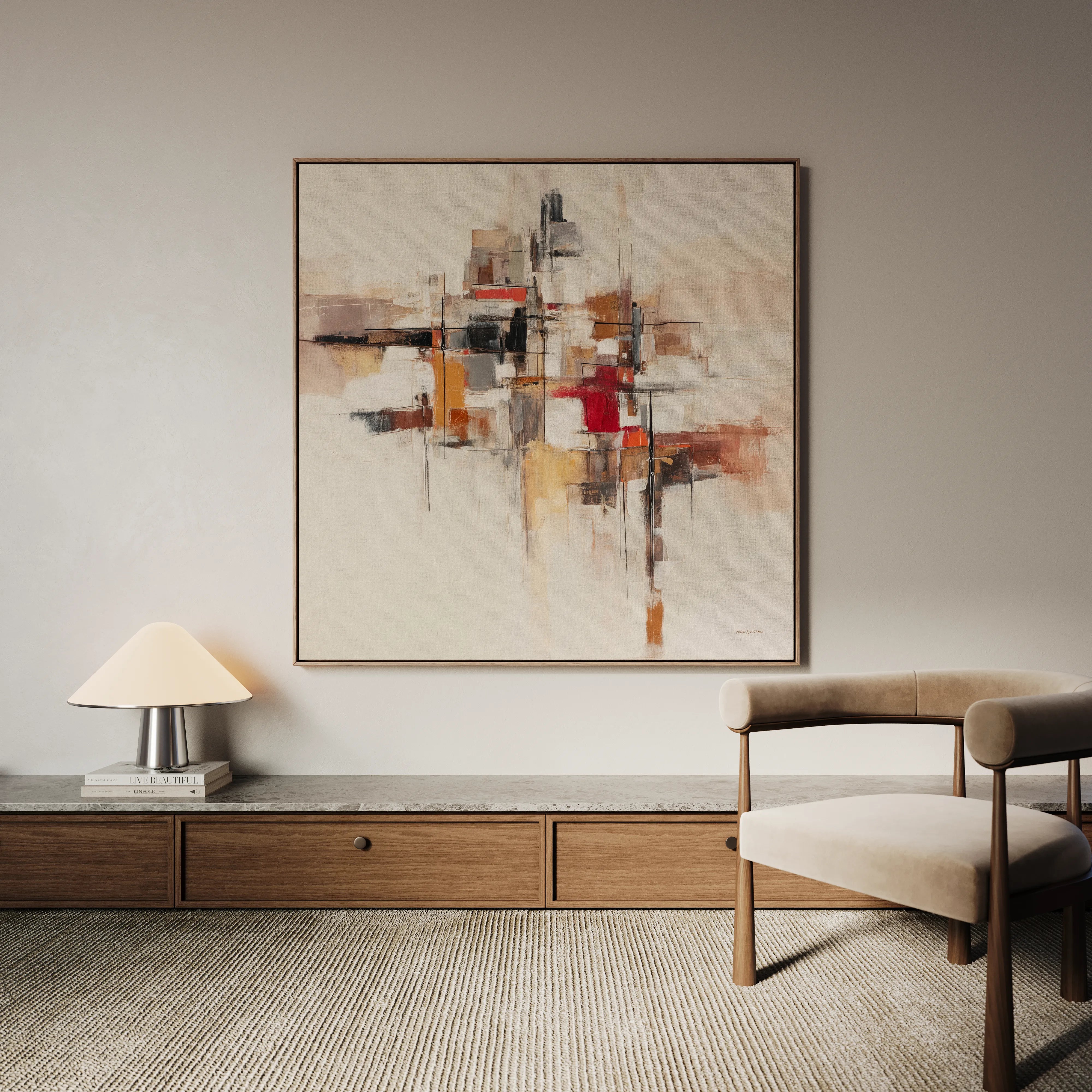 Abstract 1000 Canvas Art 16" x 16" / 40 x 40 cm / Black