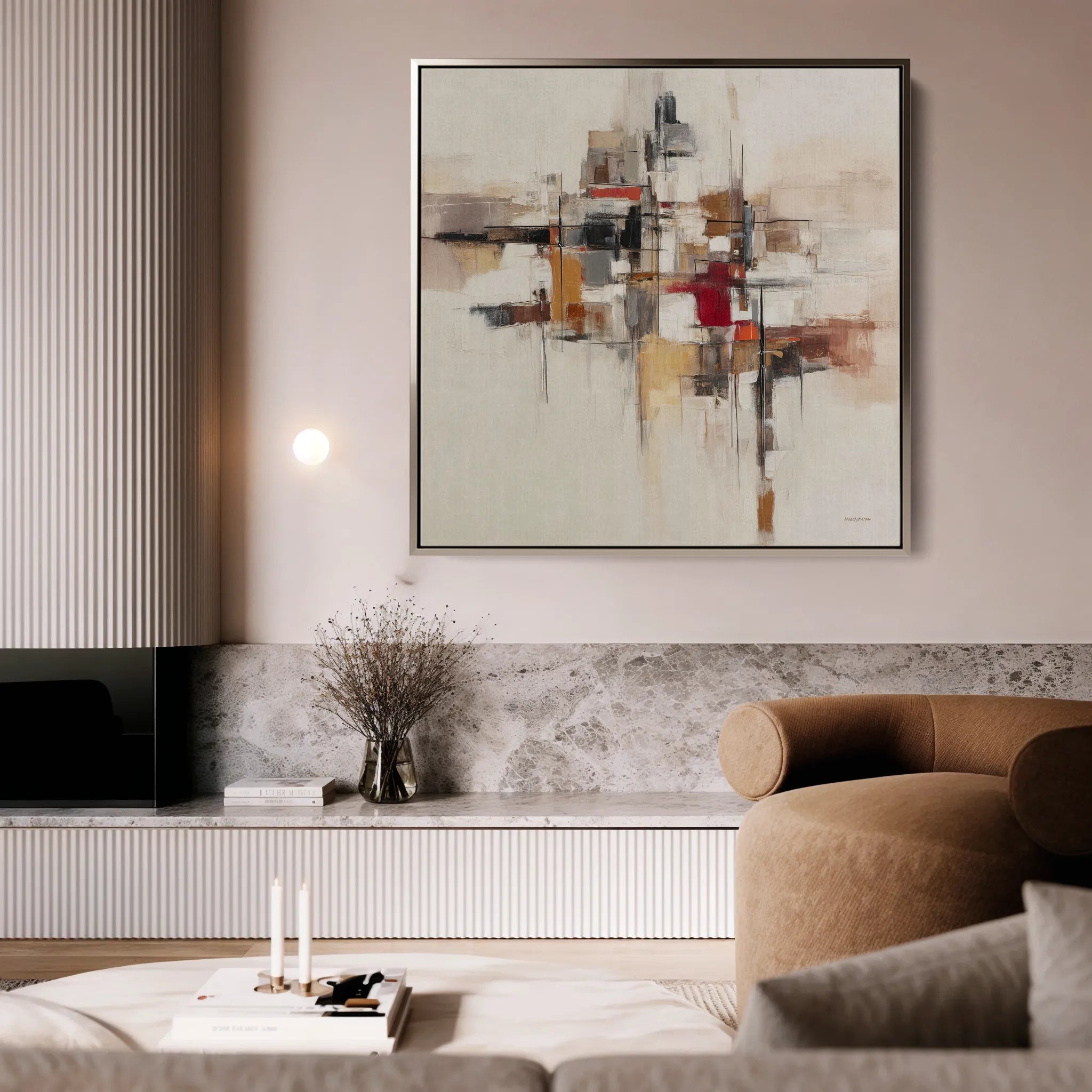 Abstract 1000 Canvas Art 16" x 16" / 40 x 40 cm / Black