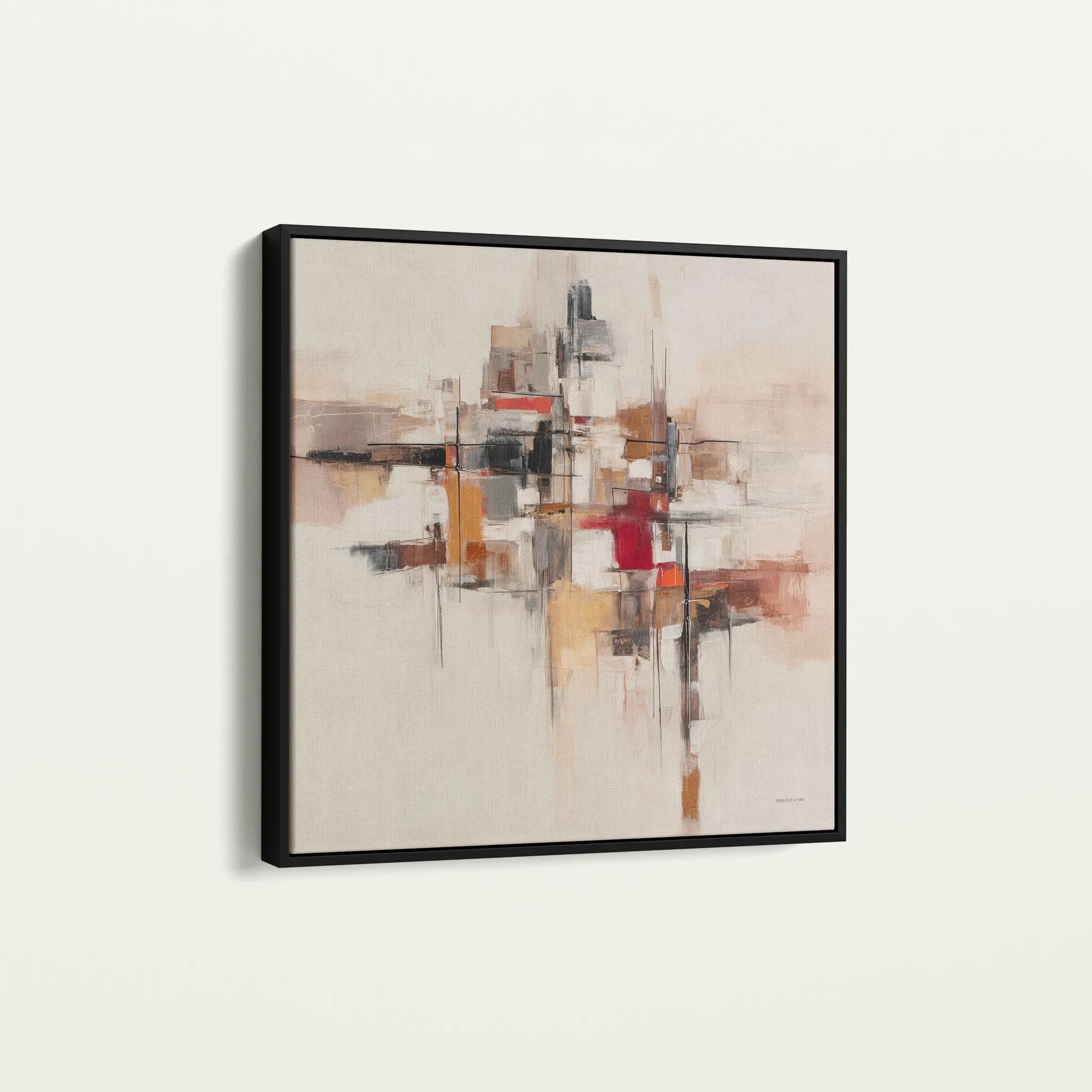 Abstract 1000 Canvas Art 16" x 16" / 40 x 40 cm / Black