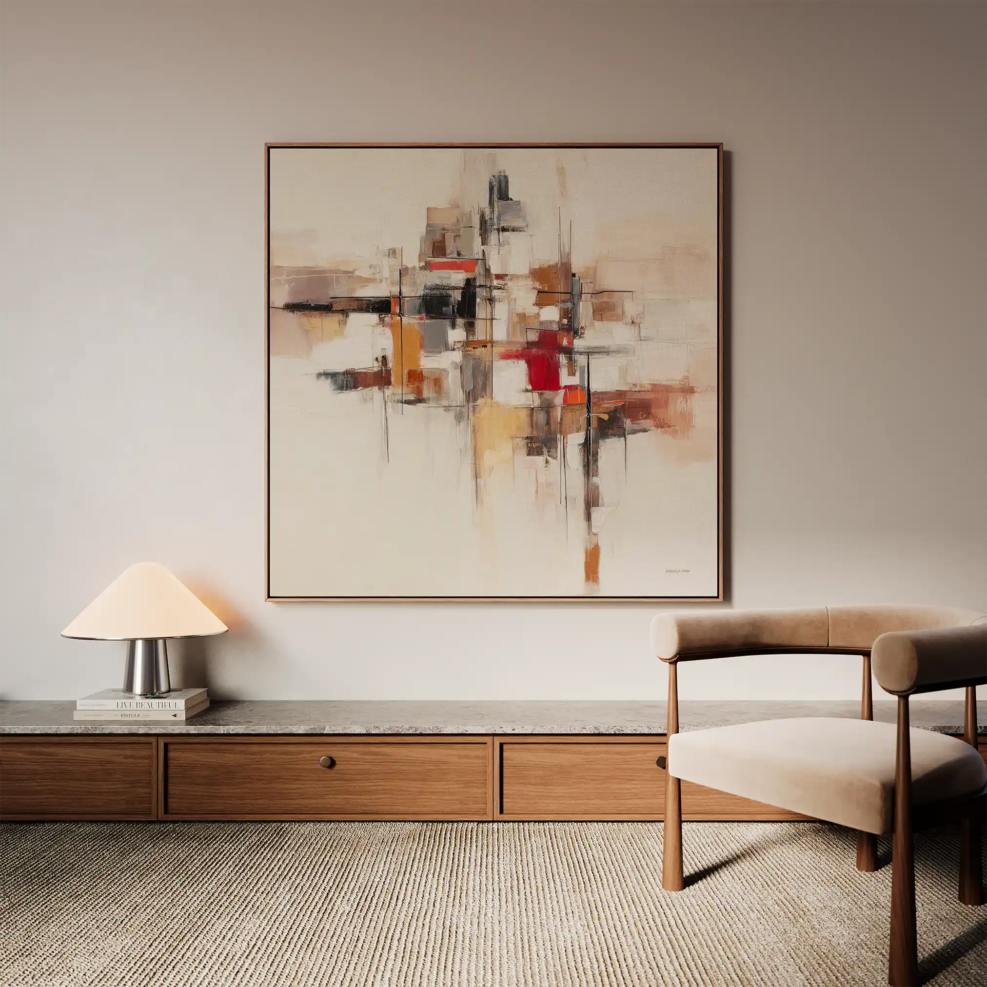 Abstract 1000 Canvas Art 60 x 60 cm / Black