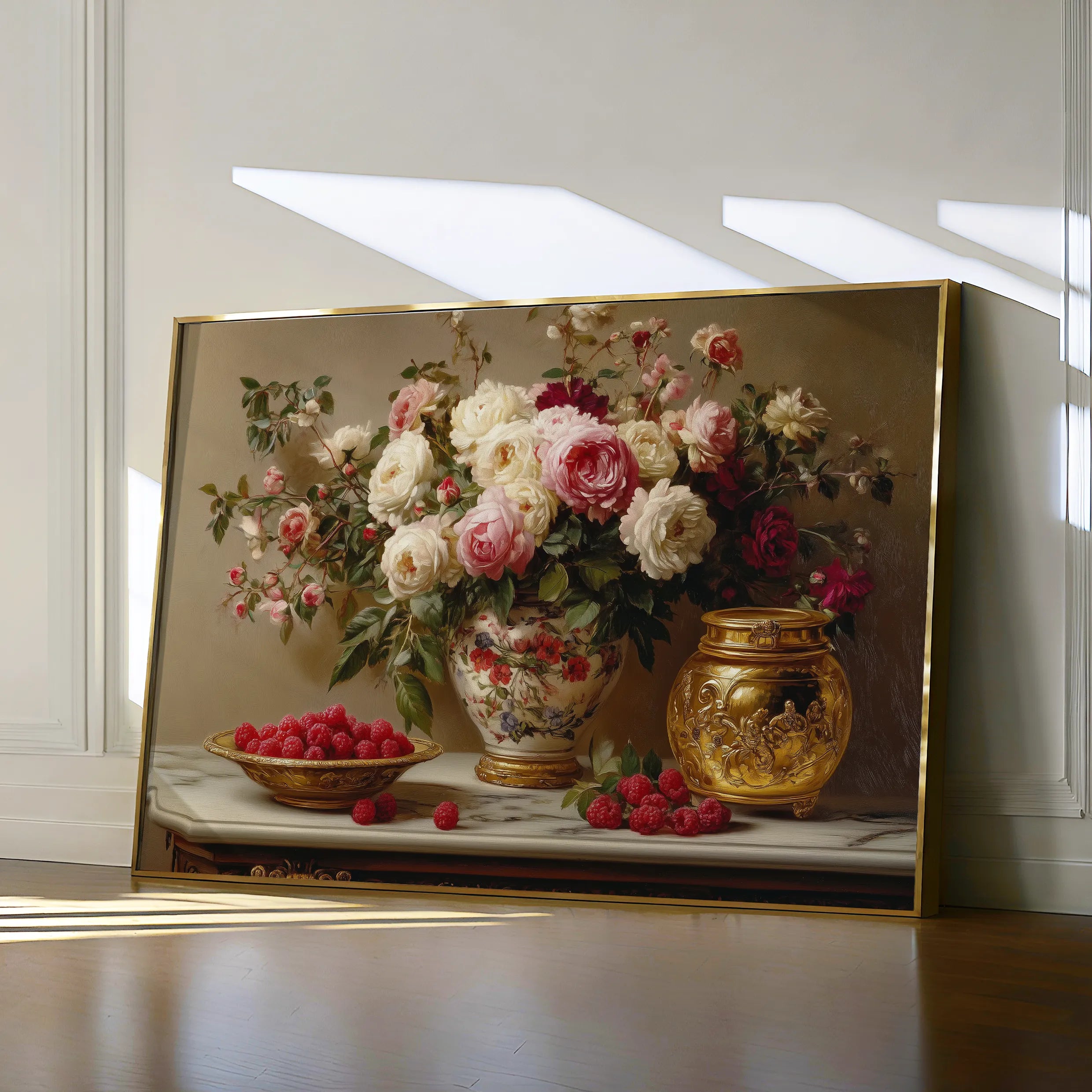 Floral 1000 Canvas Art 18" x 24" / 45 x 60 cm / Black