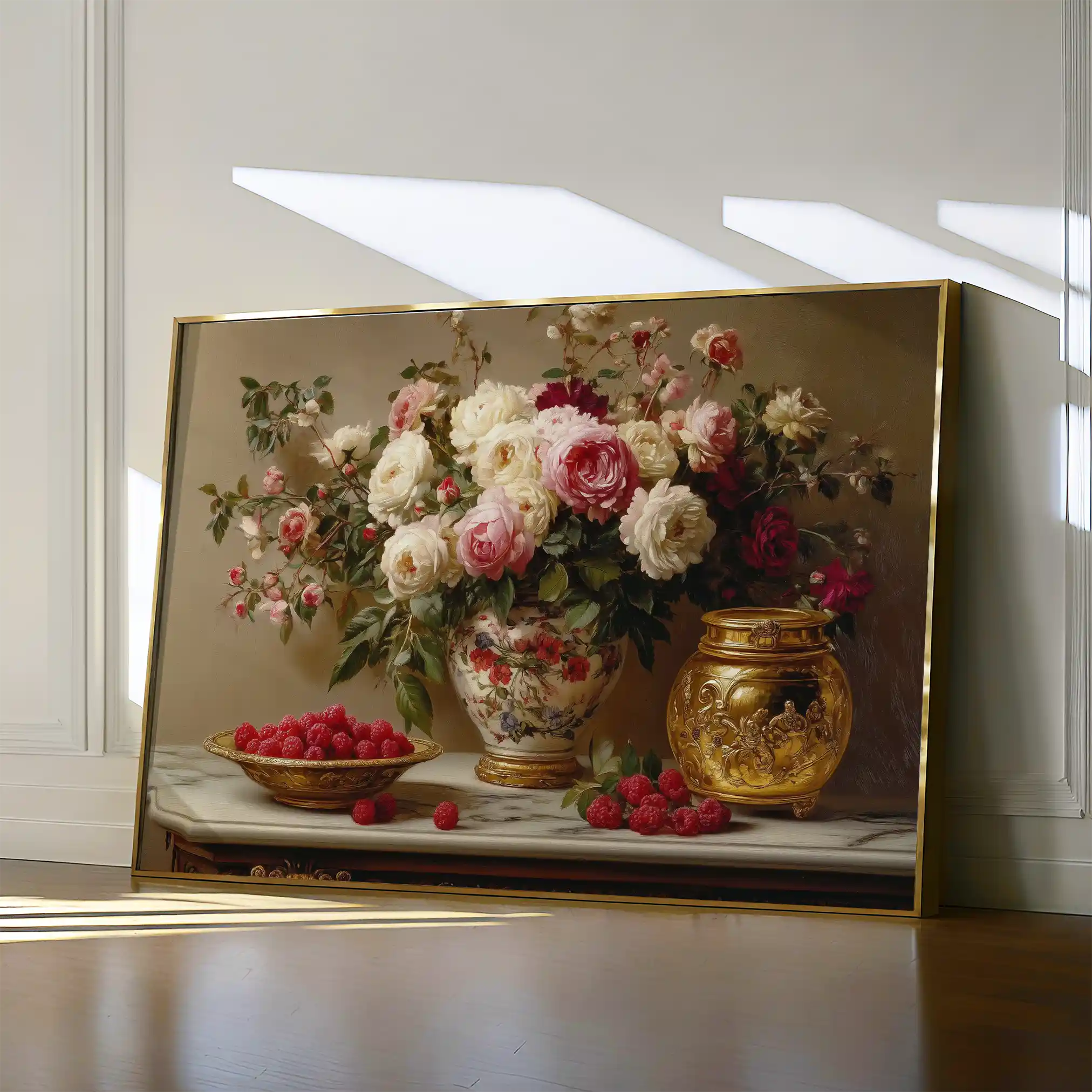 Floral 1000 Canvas Art 60 x 40 cm / Black