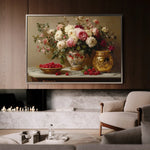 Floral 1000 Canvas Art 60 x 40 cm / Black