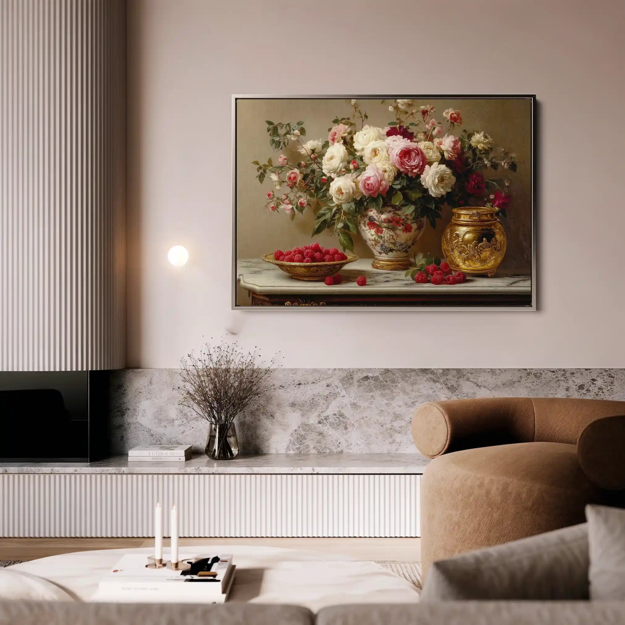 Floral 1000 Canvas Art 60 x 40 cm / Black