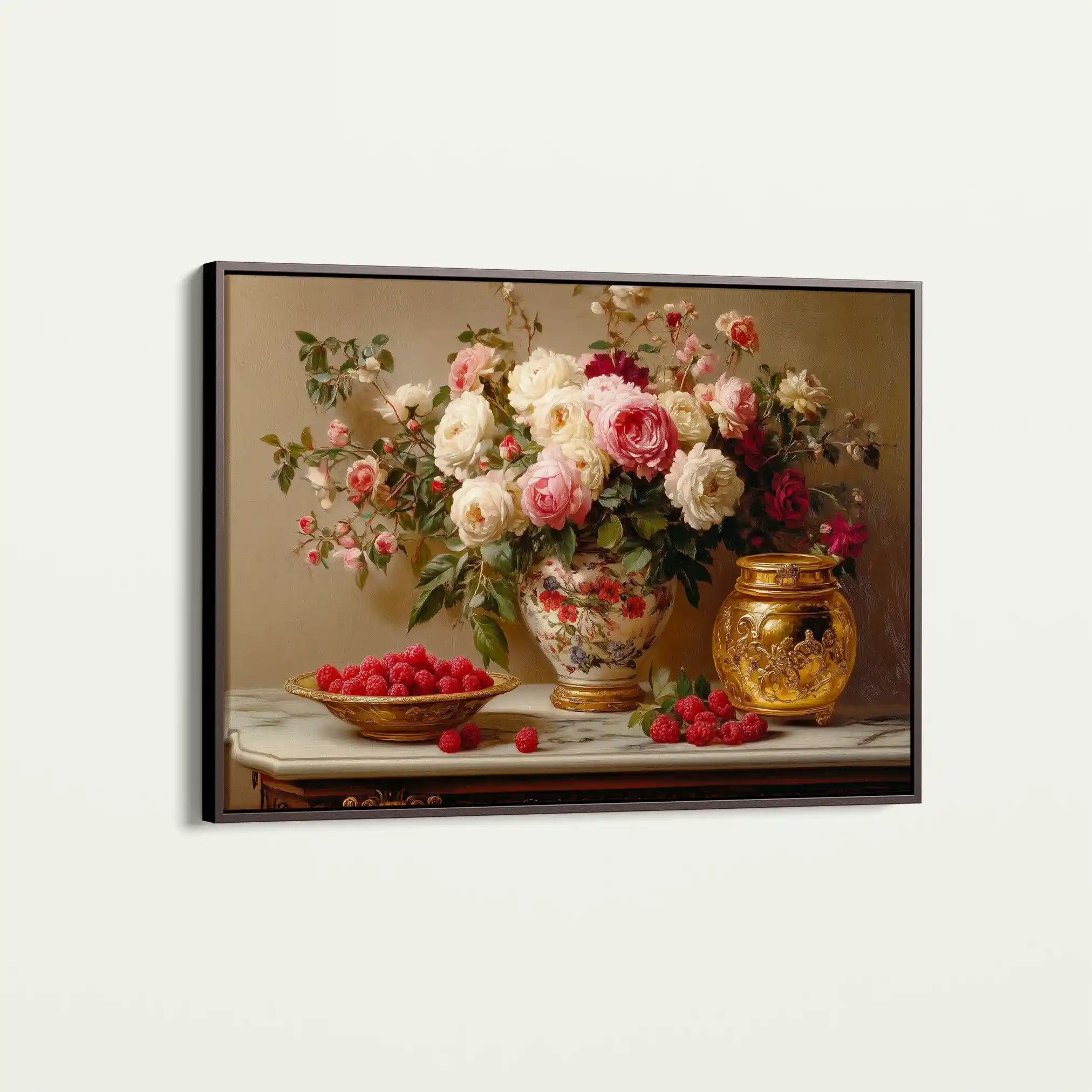 Floral 1000 Canvas Art 60 x 40 cm / Black
