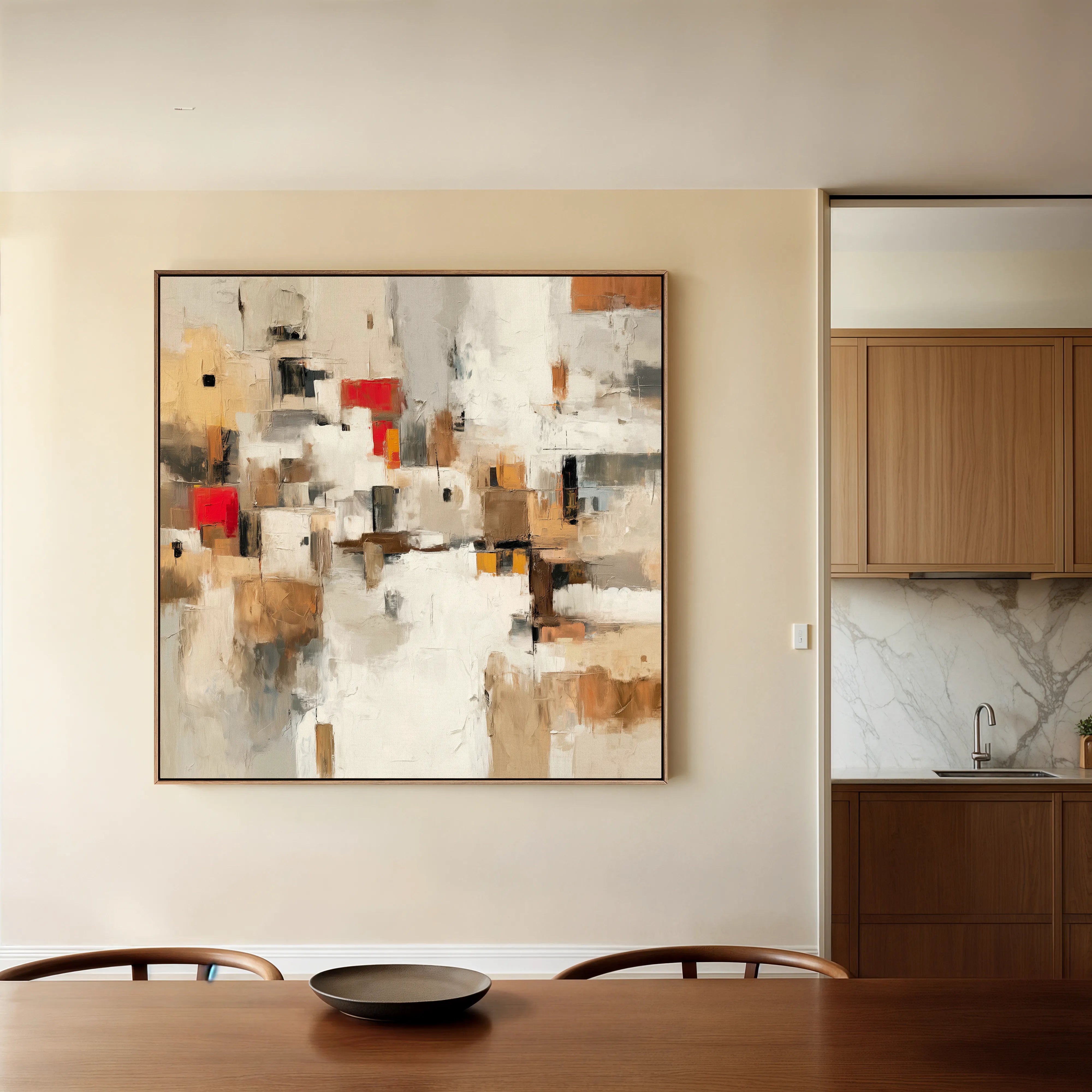 Abstract 1001 Canvas Art 16" x 16" / 40 x 40 cm / Black