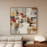 Abstract 1001 Canvas Art 16" x 16" / 40 x 40 cm / Black