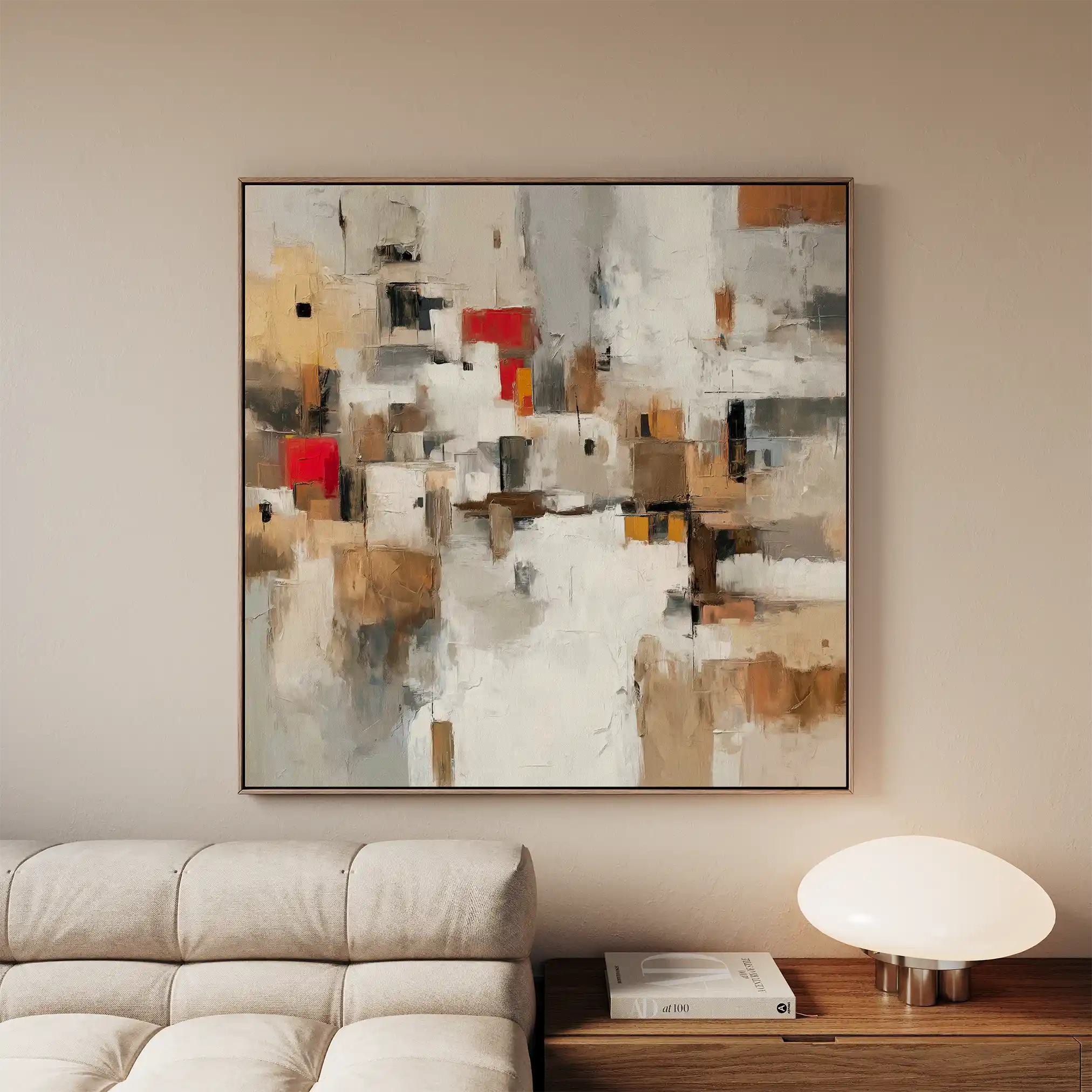 Abstract 1001 Canvas Art 16" x 16" / 40 x 40 cm / Black