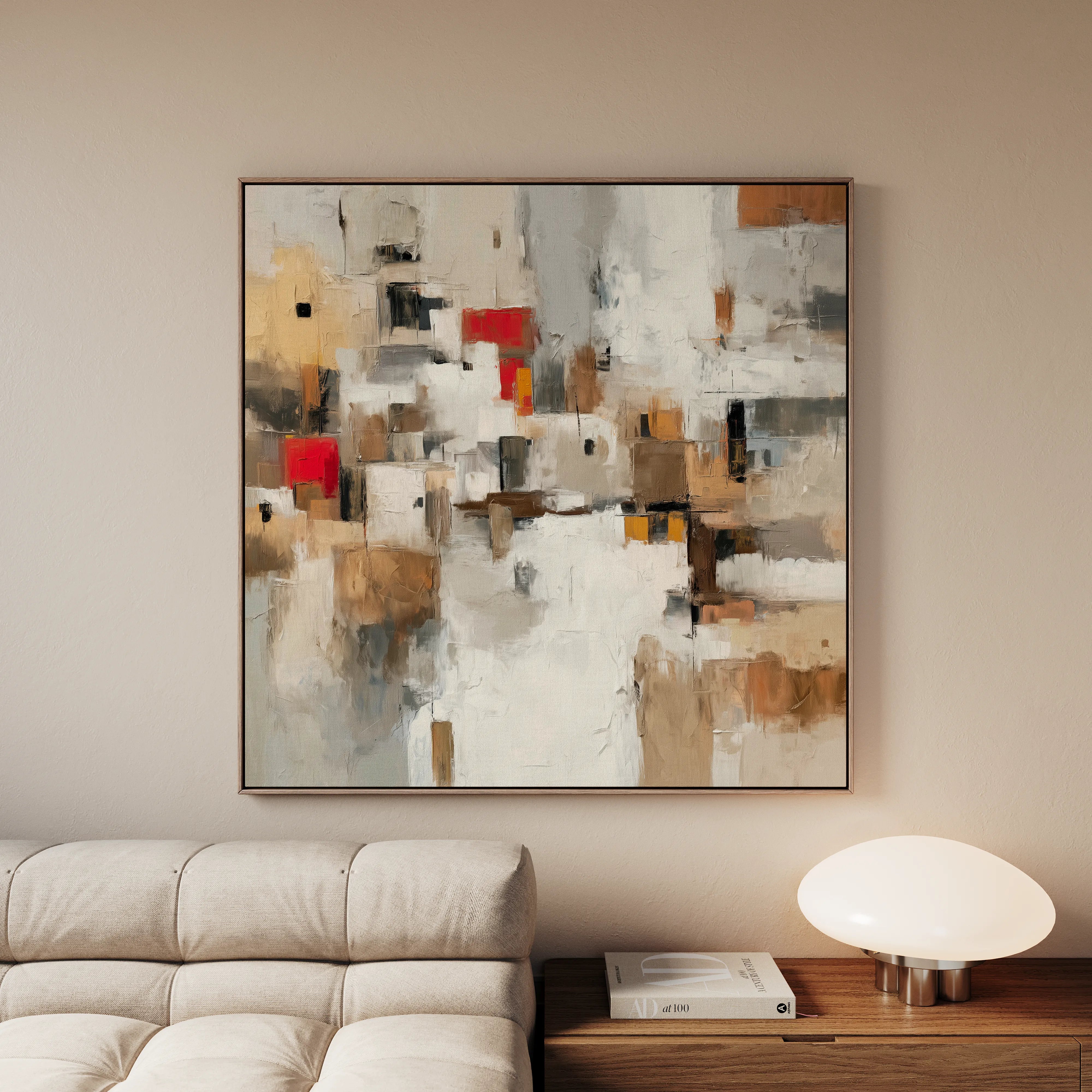 Abstract 1001 Canvas Art 16" x 16" / 40 x 40 cm / Black