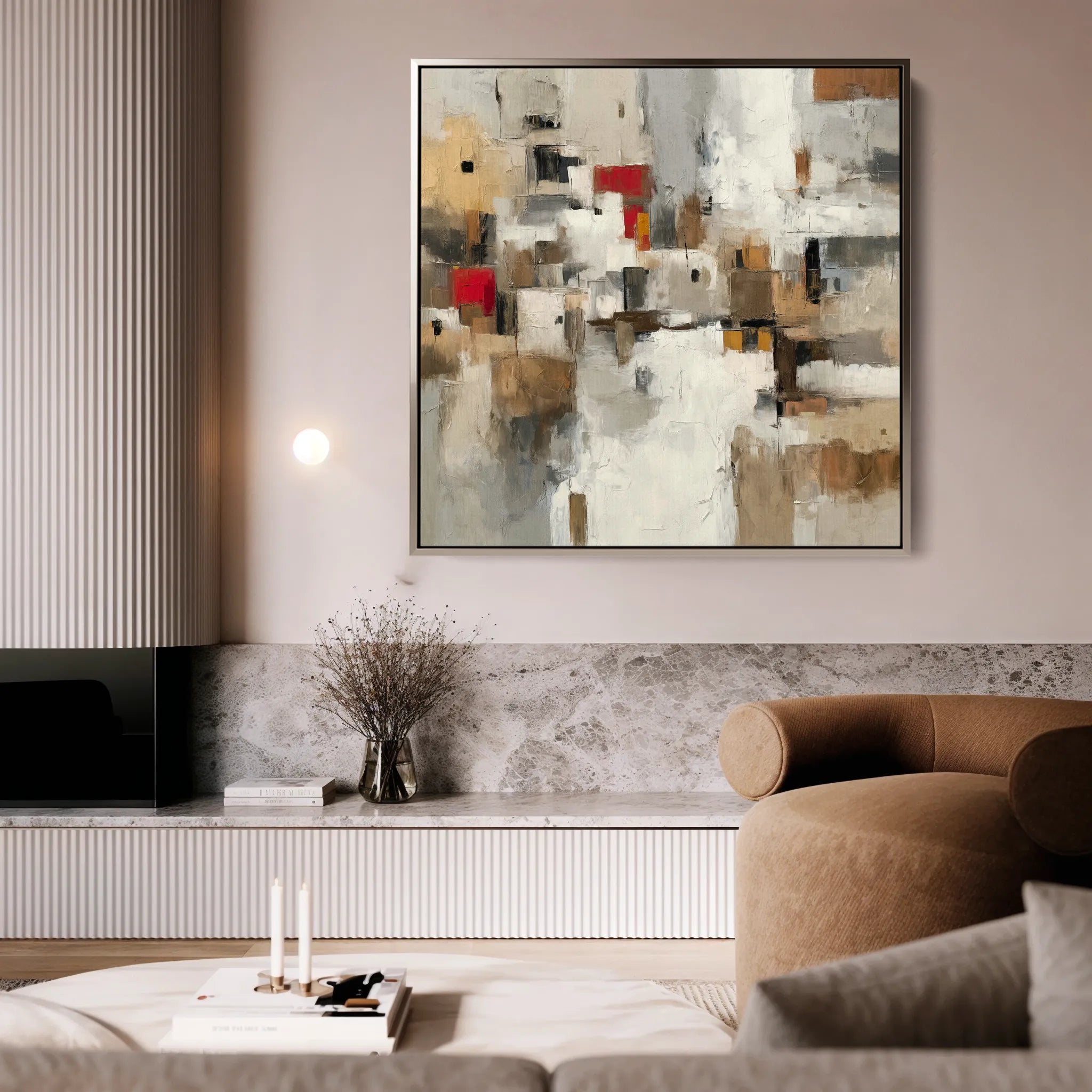 Abstract 1001 Canvas Art 16" x 16" / 40 x 40 cm / Black