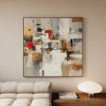 Abstract 1001 Canvas Art 60 x 60 cm / Black