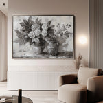 Floral 1001 Canvas Art 18" x 24" / 45 x 60 cm / Black