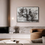 Floral 1001 Canvas Art 18" x 24" / 45 x 60 cm / Black