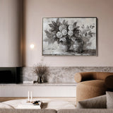 Floral 1001 Canvas Art 18" x 24" / 45 x 60 cm / Black
