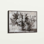 Floral 1001 Canvas Art 18" x 24" / 45 x 60 cm / Black