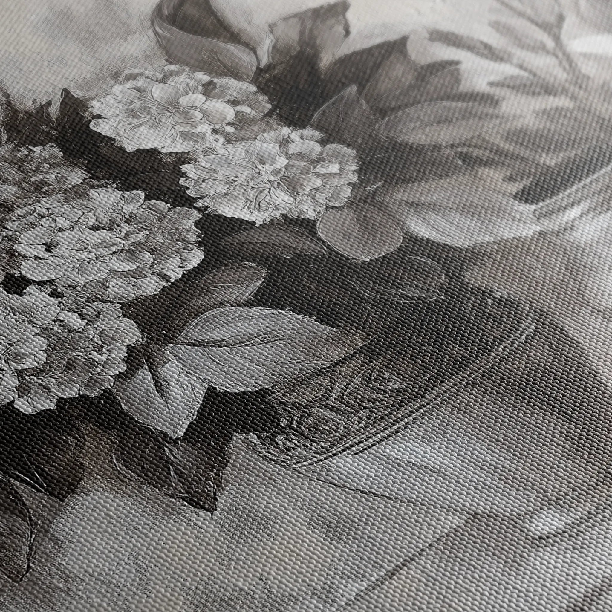 Floral 1001 Canvas Art 18" x 24" / 45 x 60 cm / Black