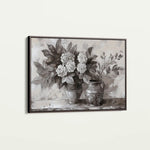 Floral 1001 Canvas Art 60 x 40 cm / Black