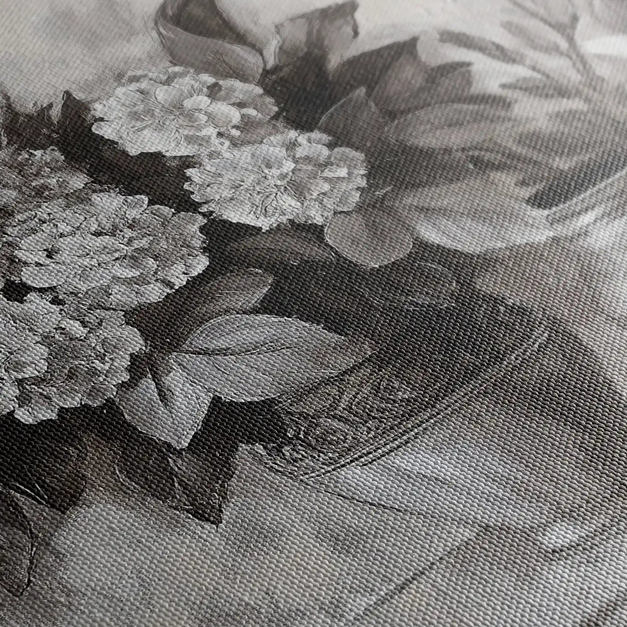 Floral 1001 Canvas Art 60 x 40 cm / Black