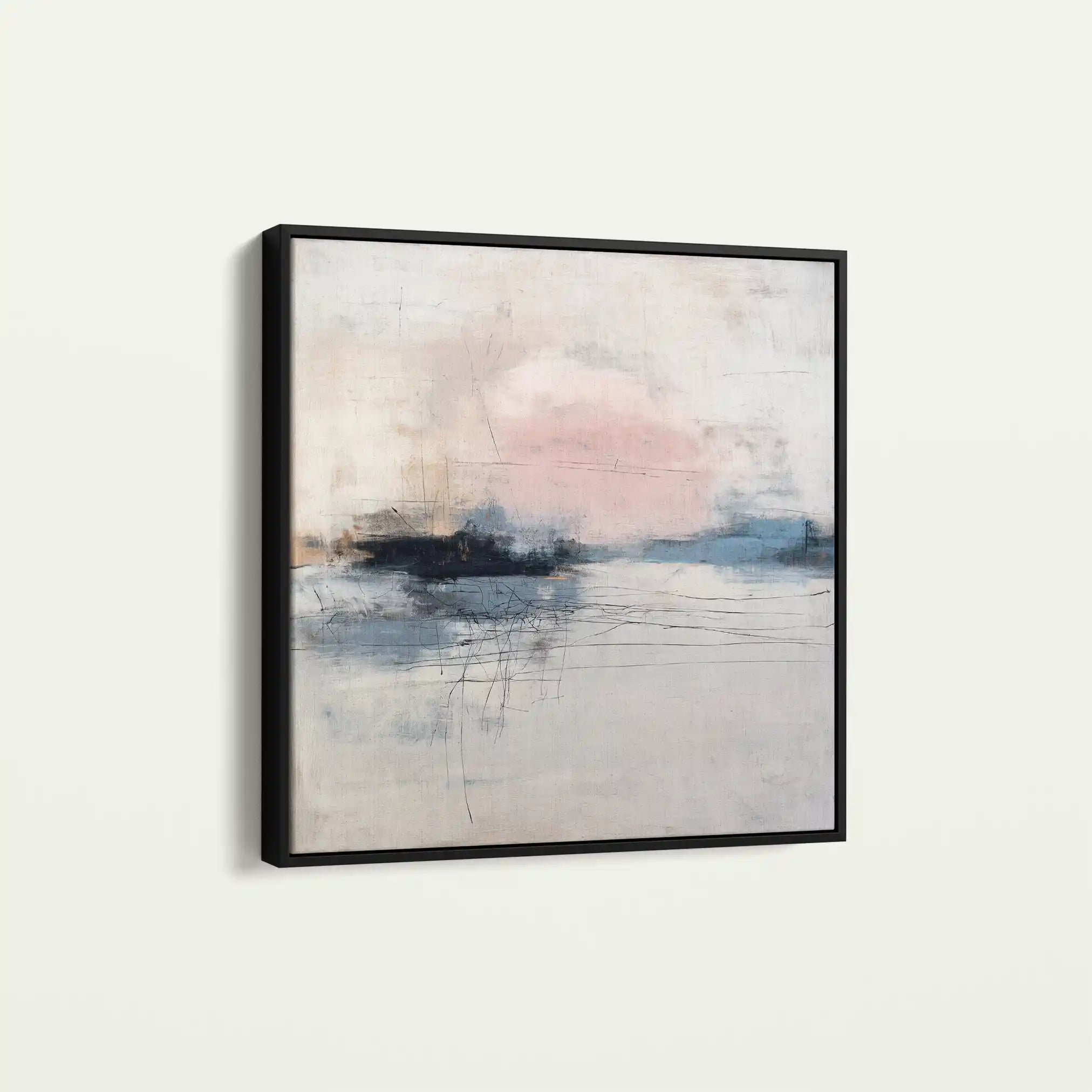 Abstract 1002 Canvas Art 60 x 60 cm / Black